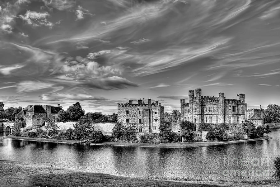 Leeds Castle Black and White 3 Photograph by Chris Thaxter