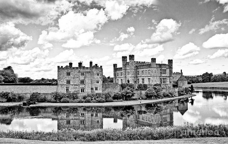 Leeds Castle Black And White Photograph