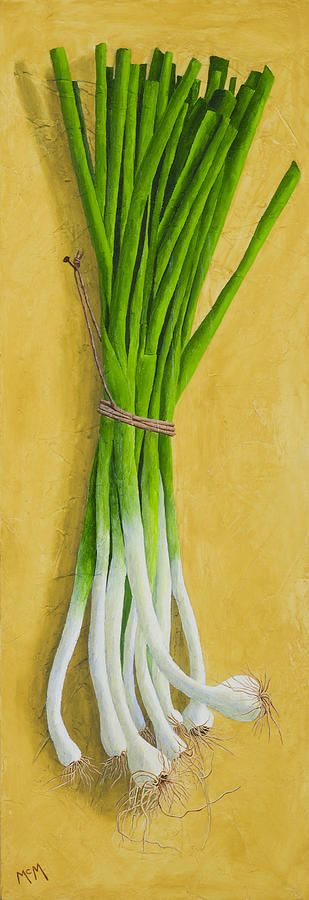 Leeks Painting by Garry McMichael