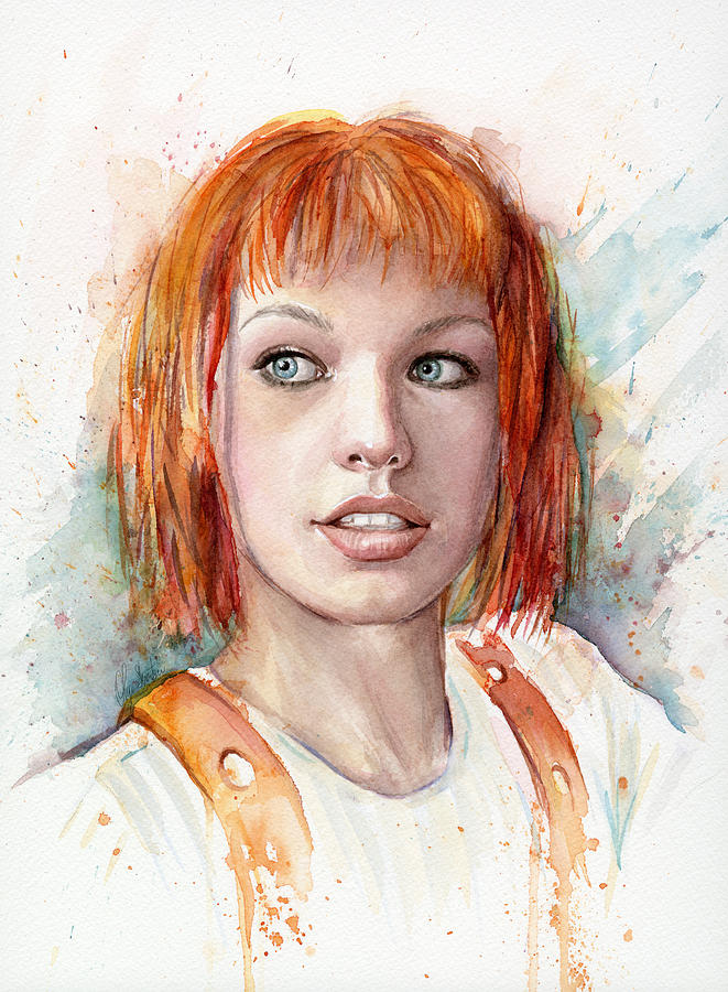 The Fifth Element Painting - Leeloo  by Olga Shvartsur