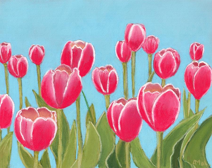Leen van der Mark Tulips Painting by Anastasiya Malakhova