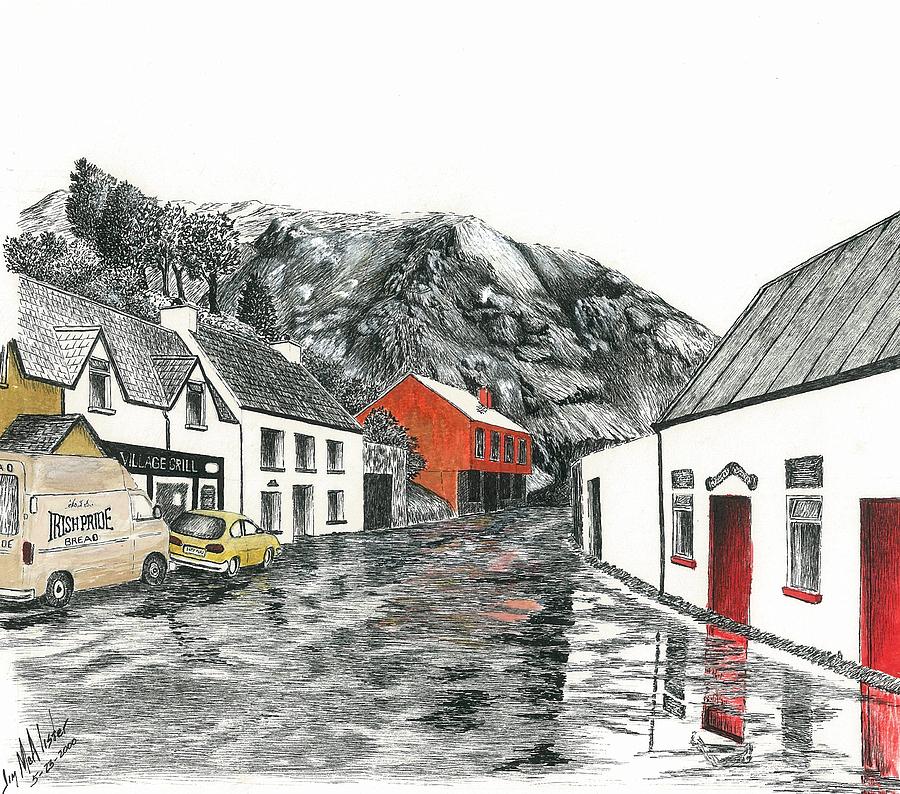 Landscape Drawing - Leenane - Connemara - Ireland by Jimmy McAlister