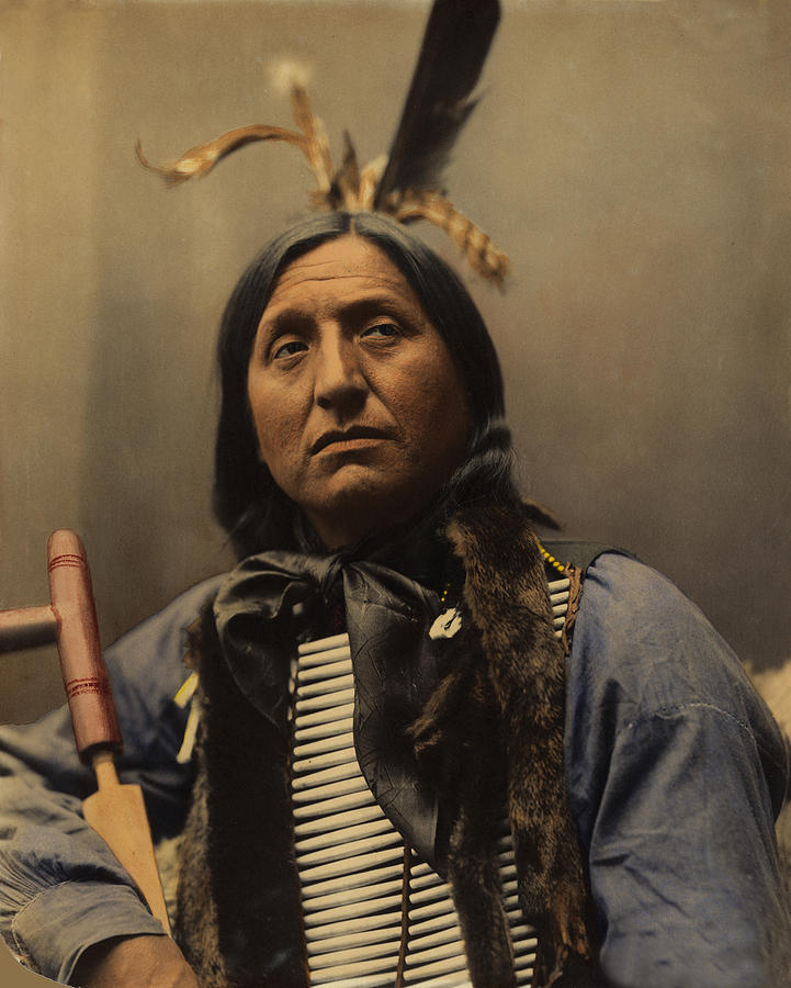 Omaha Digital Art - Left Hand Bear Oglala Sioux Chief by Heyn Photo