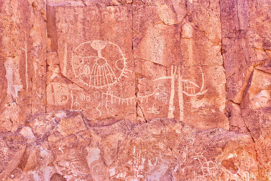 Petroglyphs Owens Valley California Photograph by Ram Vasudev
