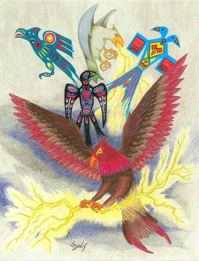 native american thunderbird painting