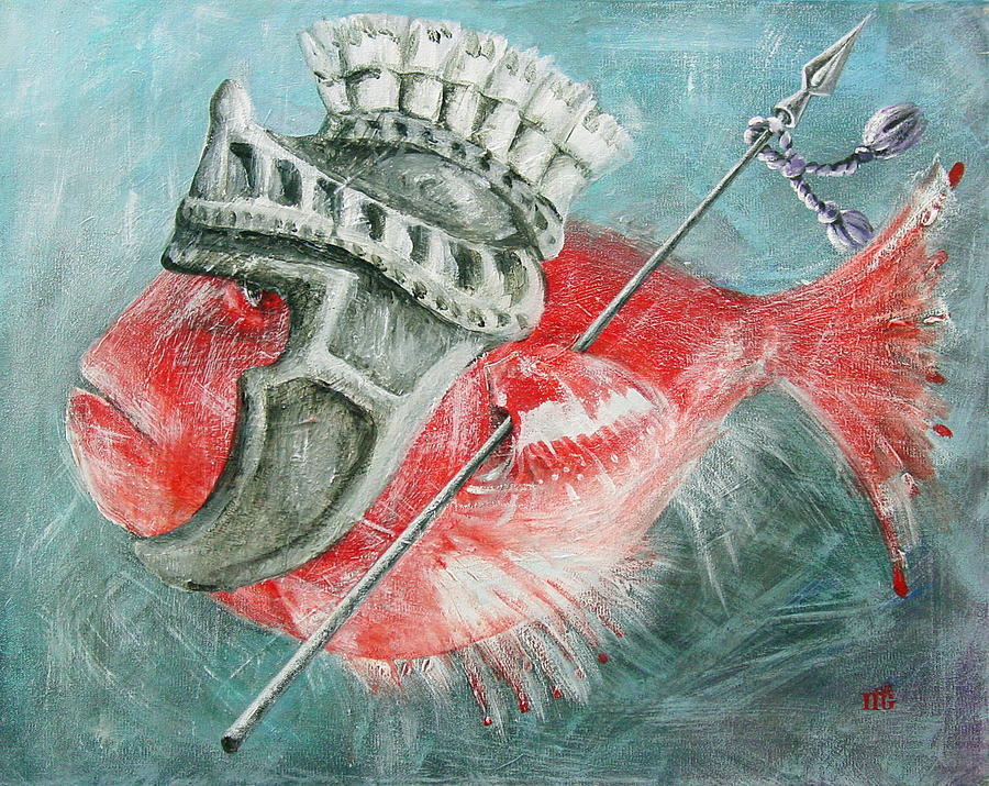 Animal Painting - Legionnaire Fish by Marina Gnetetsky