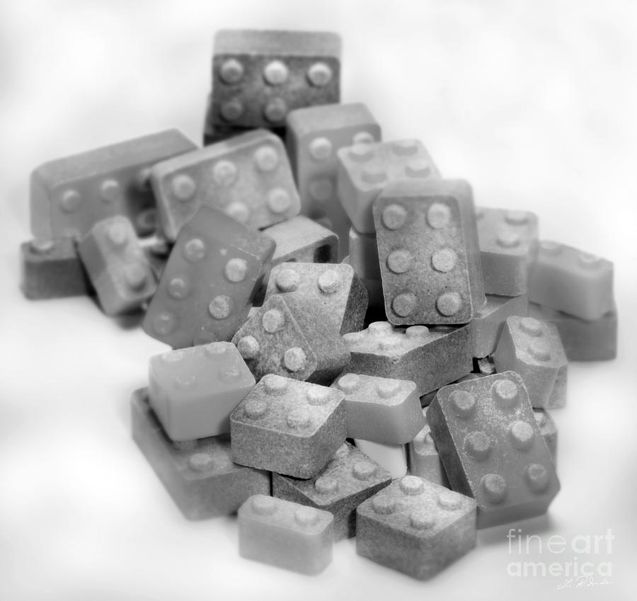 Candy Photograph - Toy Building Blocks by Iris Richardson