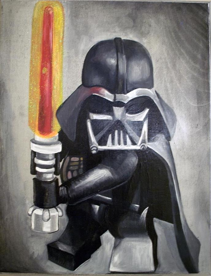 Star Wars Painting - Lego Darth Vader by Nancy Mitchell