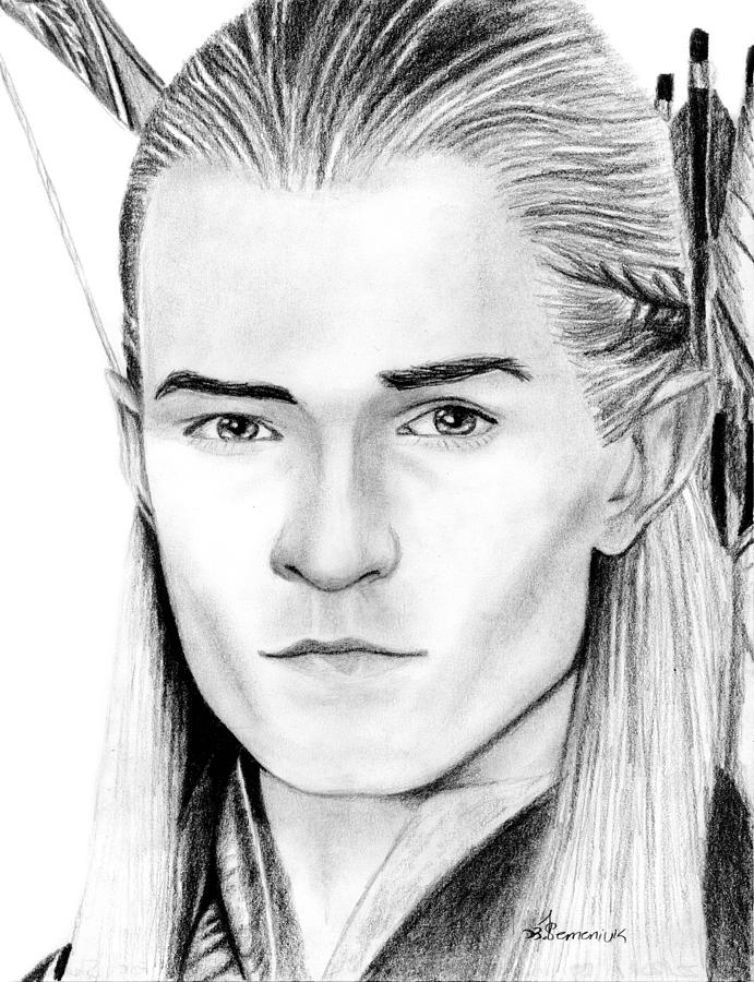 Legolas Drawing : Legolas Drawing Hobbit Elf Drawings Sketch Smaug Fry ...