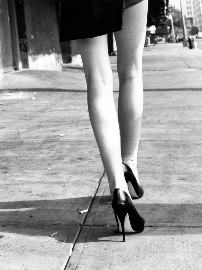 Black And White Photograph - Legs New York by Rebecca Harman