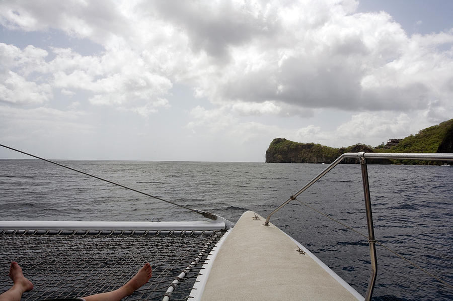 Legs On A Catamaran Sailing Around St Photograph by Larry Westler Legs On A Catamaran Sailing Around St Photograph by Larry Westler