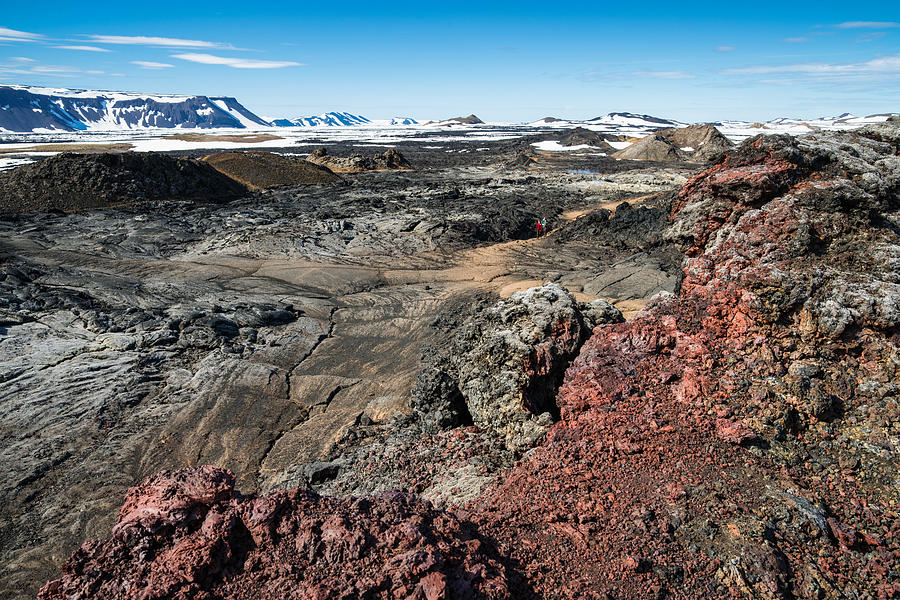 Leirhnjukur Lava field in Iceland black brown and red Photograph by Matthias Hauser