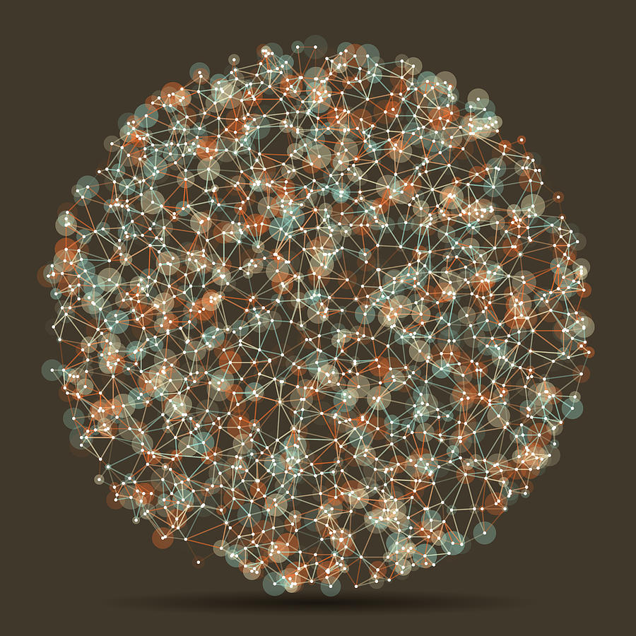 LeMans Circle Abstract Network Pattern Digital Art by Frank Ramspott