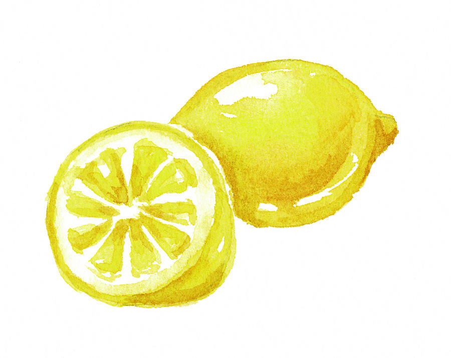 Lemon and Lemon Half Drawing by Digital Vision.
