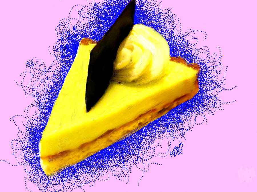 Lemon Cheese Pie Painting by Bruce Nutting