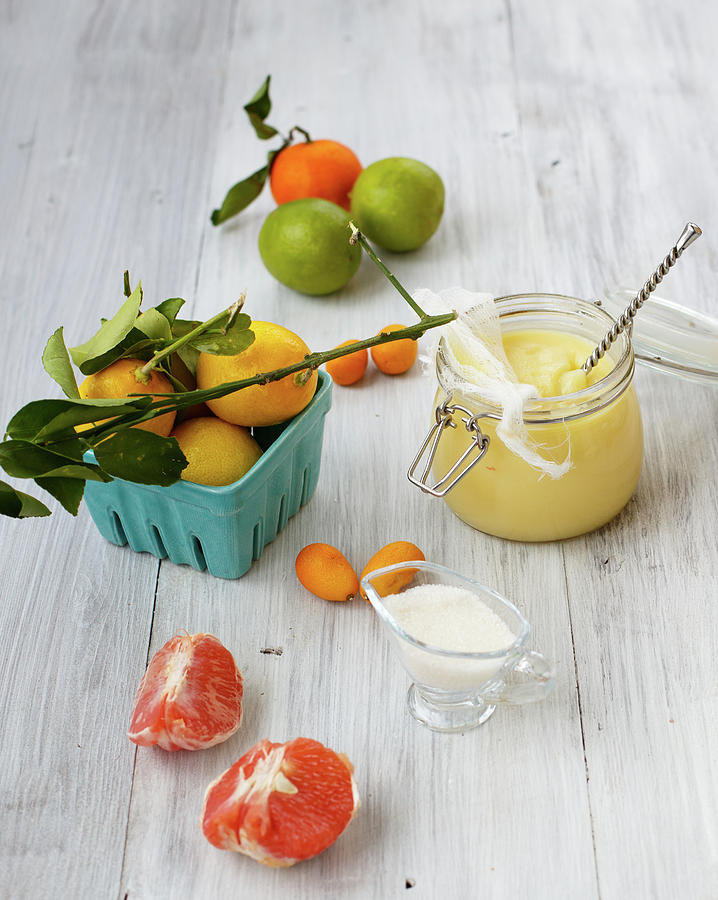 Lemon Curd With Citrus Photograph by Julia Khusainova