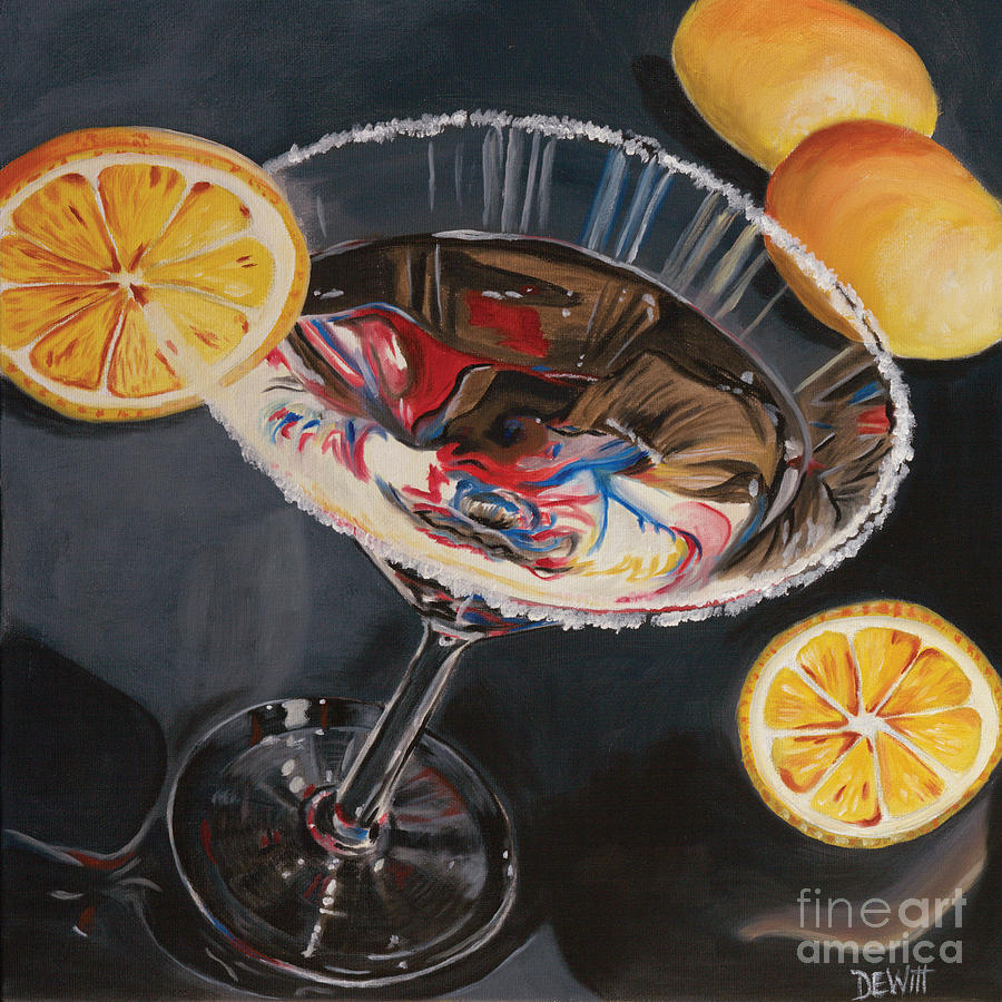 Lemon Painting - Lemon Drop by Debbie DeWitt