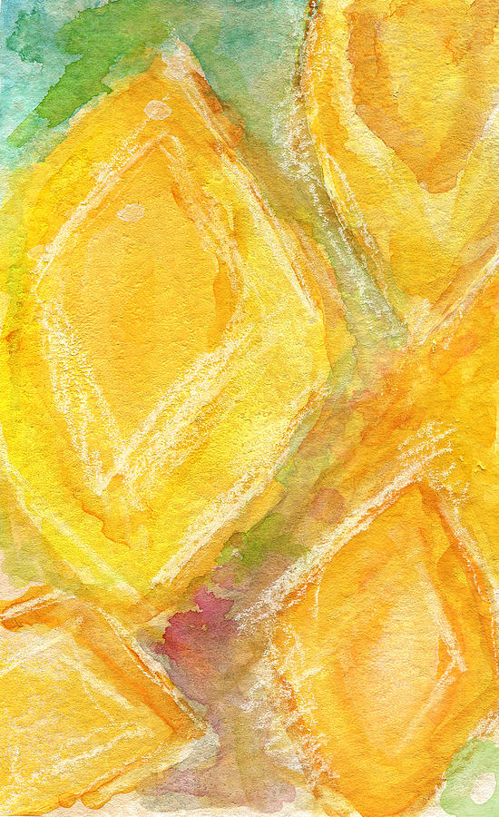 Lemon Drops Painting by Linda Woods Lemon Drops Painting by Linda Woods