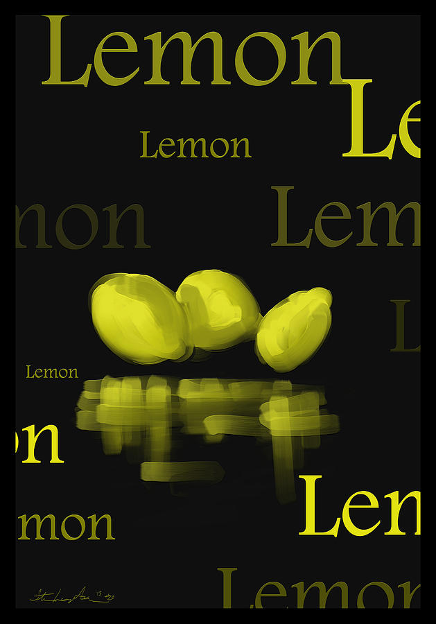 Lemon - Fruit and Veggie Series - #20 Painting by Steven Lebron Langston
