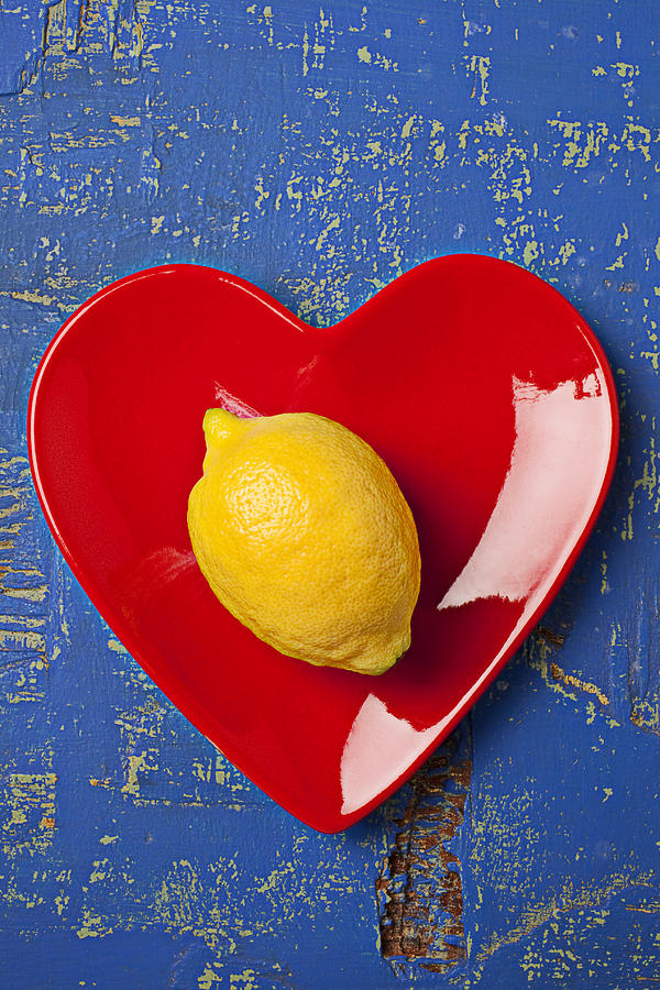 Lemon Heart Photograph by Garry Gay