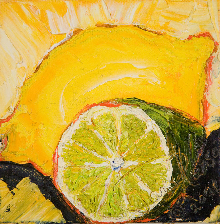 Lemon Lime Painting by Paris Wyatt Llanso
