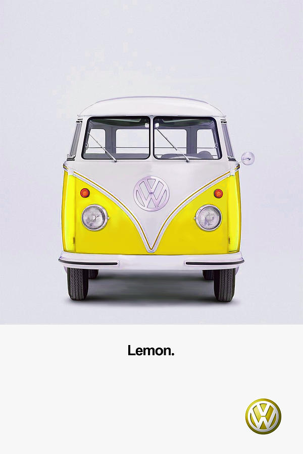 Vw Camper Van Photograph - Lemon by Mark Rogan Vw Camper Van Photograph - Lemon by Mark Rogan