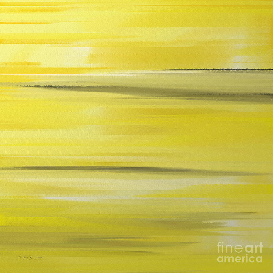 Lemon Pepper Abstract Square Digital Art by Andee Design