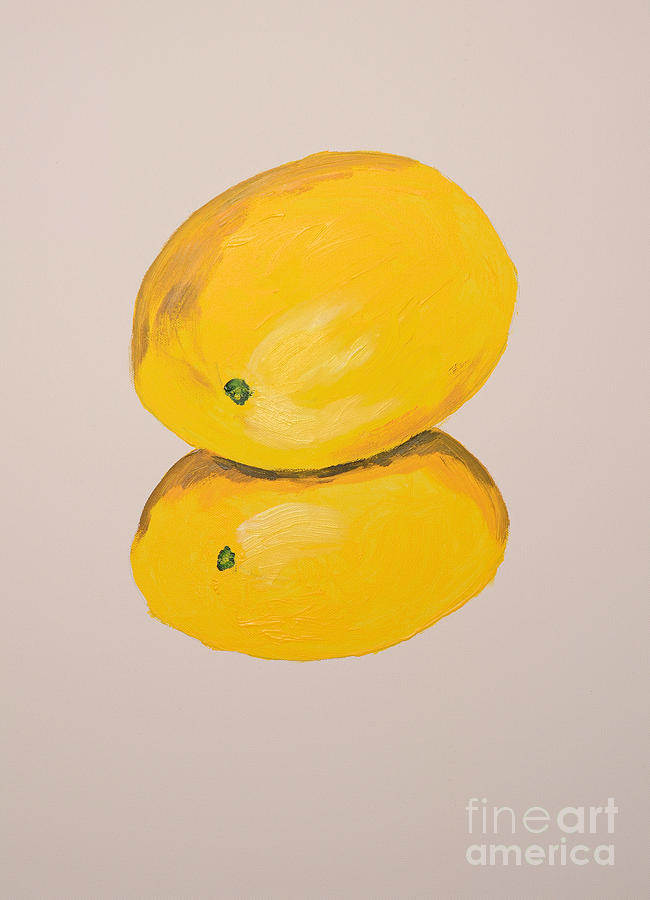 Lemon reflections Painting by Andreas Berheide