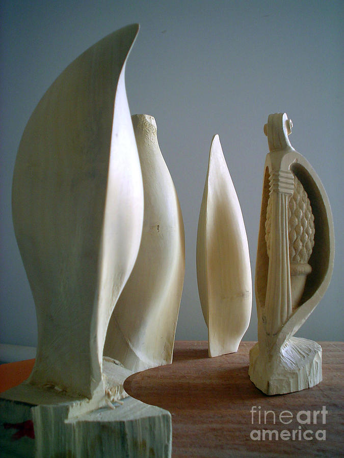 Lemon Wood Sculpture - Lemon seeds four-mulate by Gyula Friewald Lemon Wood Sculpture - Lemon seeds four-mulate by Gyula Friewald