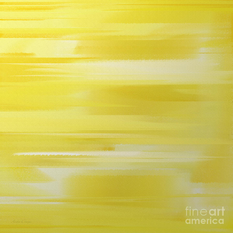 Lemon Slices Abstract Square Digital Art by Andee Design