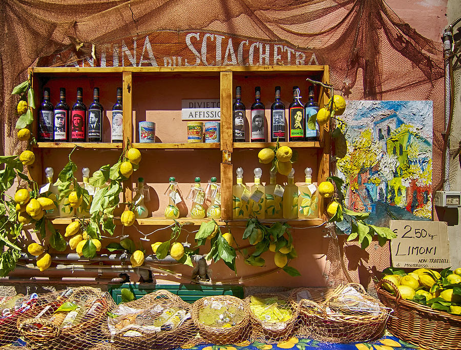 Lemon Stall In Liguria Photograph