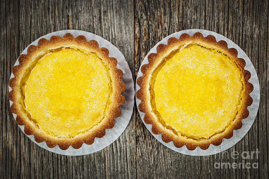 Cake Photograph - Lemon tarts by Elena Elisseeva