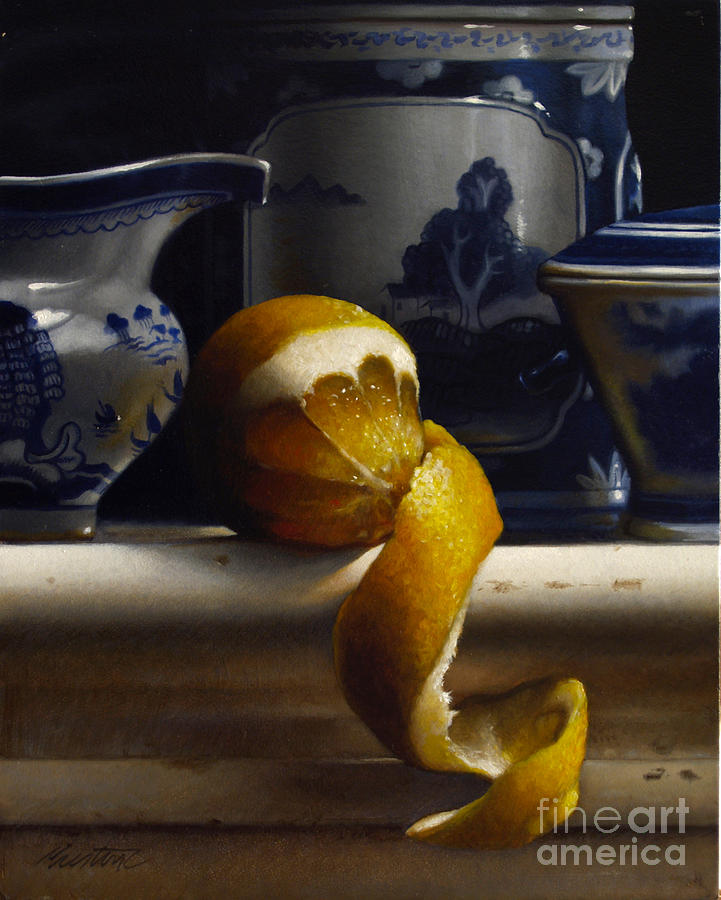 LEMON WITH CANTON vertical Painting by Lawrence Preston