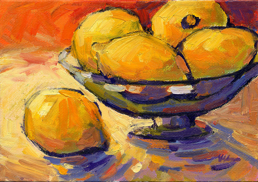 Lemons 1  Painting by Konnie Kim
