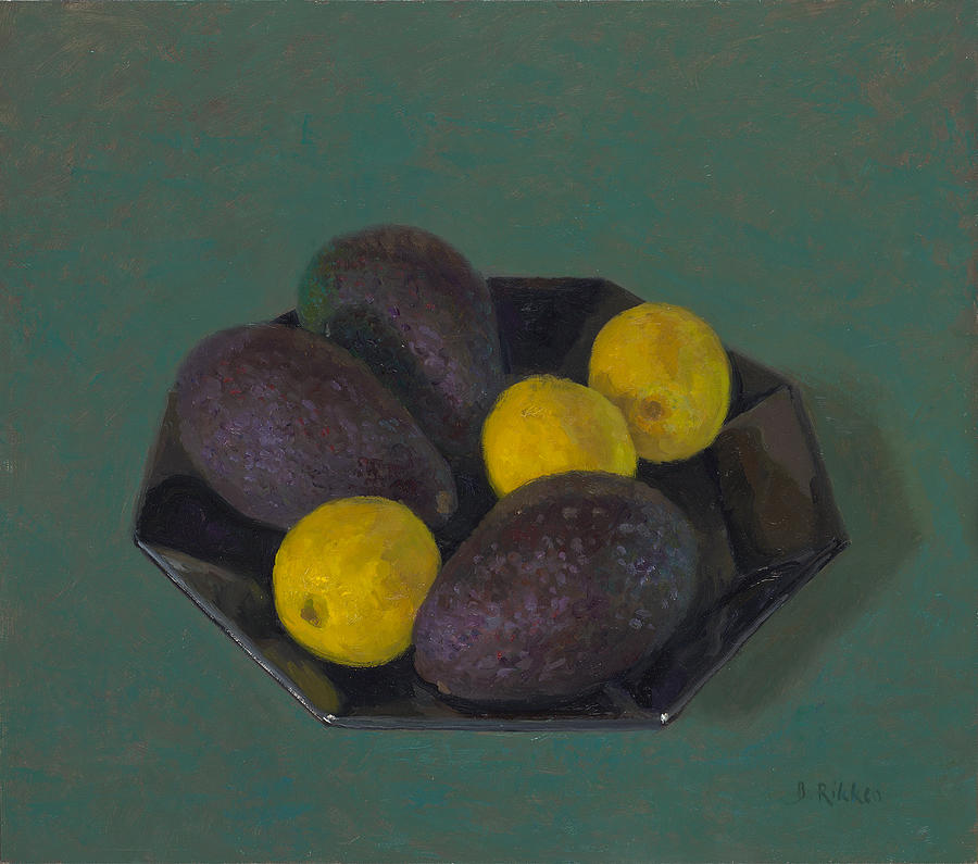 Still Life Painting - Lemons And Avocados by Ben Rikken Still Life Painting - Lemons And Avocados by Ben Rikken