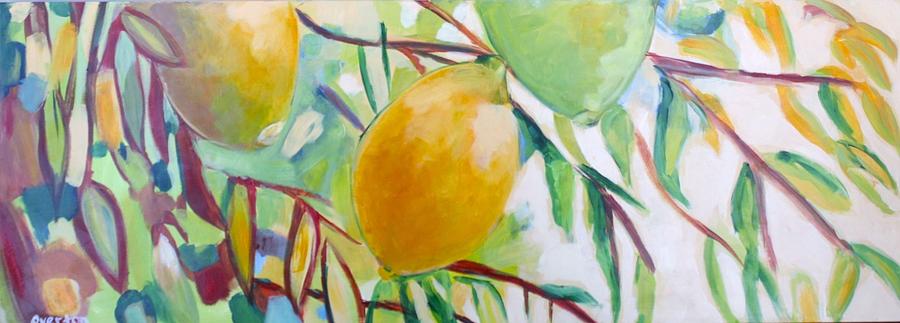 Lemons and Lime Painting by Shelley Overton