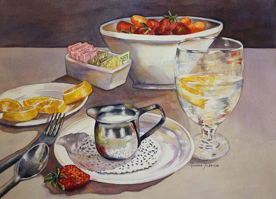 Lemon Painting - Lemons and Things by Roxanne Tobaison