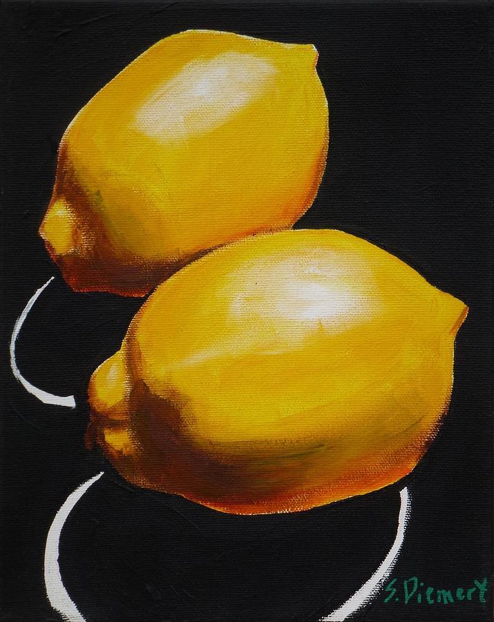 Lemon Painting - Lemons II by Sheila Diemert