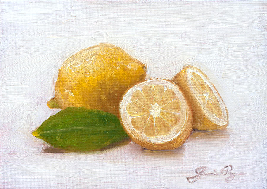 Lemon Painting - Lemons by Jamie Pogue