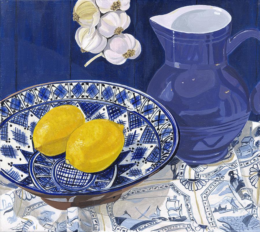Lemons Painting by Jane Dunn Borresen
