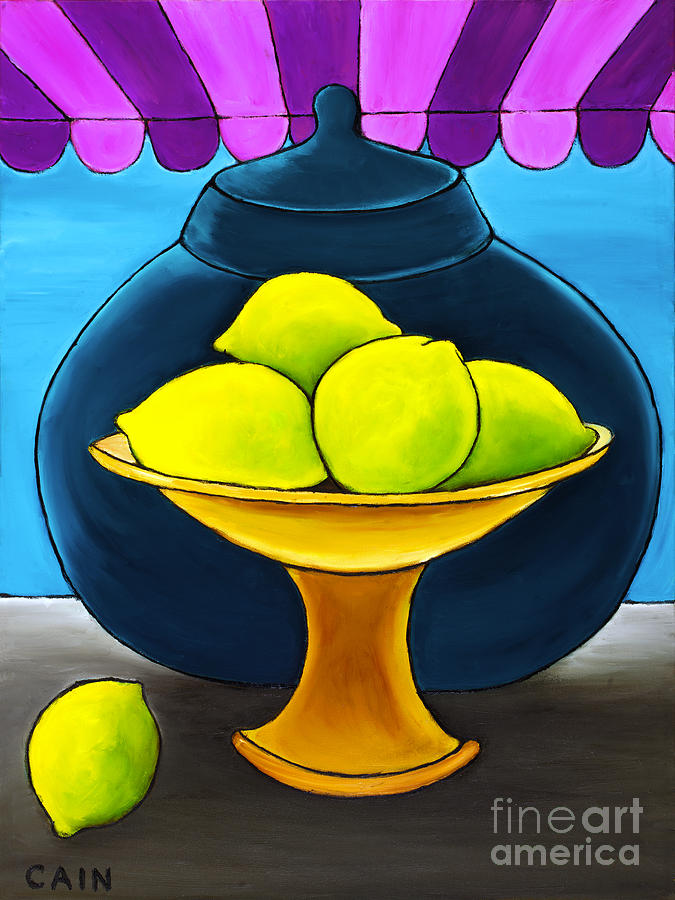 Lemons Painting by William Cain