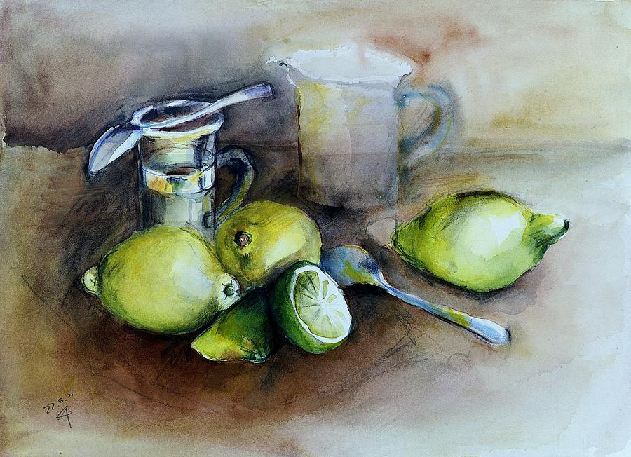 Lemons_2 Painting by Karina Plachetka