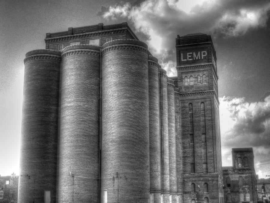 Lemp Brewery black and white Photograph by Jane Linders