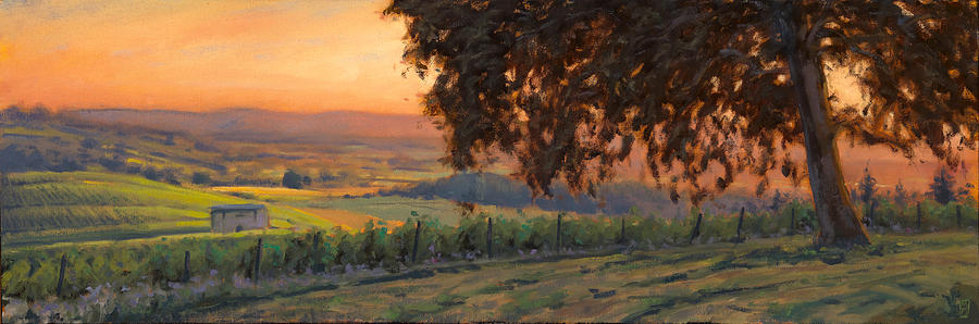 Vineyard Painting - Lenne Vineyard by Michael Orwick Vineyard Painting - Lenne Vineyard by Michael Orwick