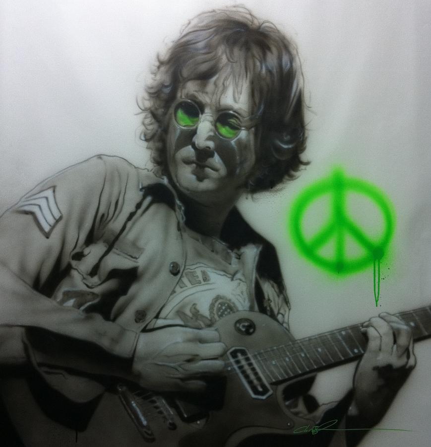 The Beatles Painting - Lennon by Christian Chapman Art