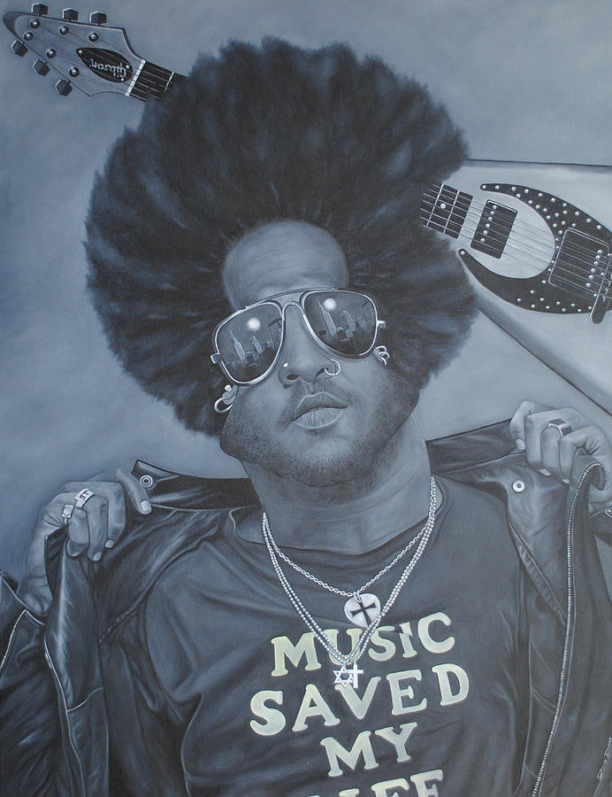 Lenny Kravitz Mr Cool Painting by David Dunne