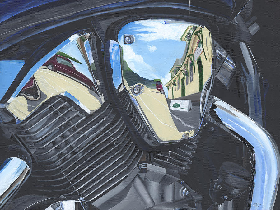 Chrome Painting - Lennys Bike by Glen Frear