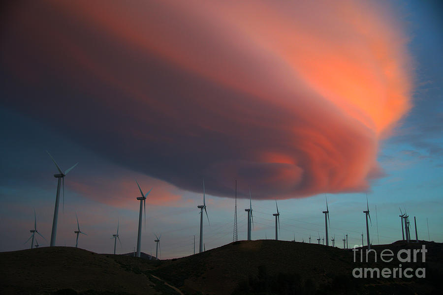 Sunset Photograph - Lenticular Cloud at Sunset by Jane Axman