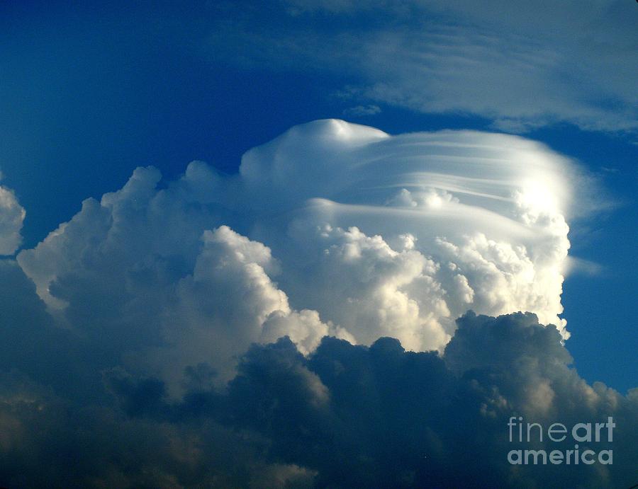 Clouds Painting - Lenticular Cloud by Julia  Walsh