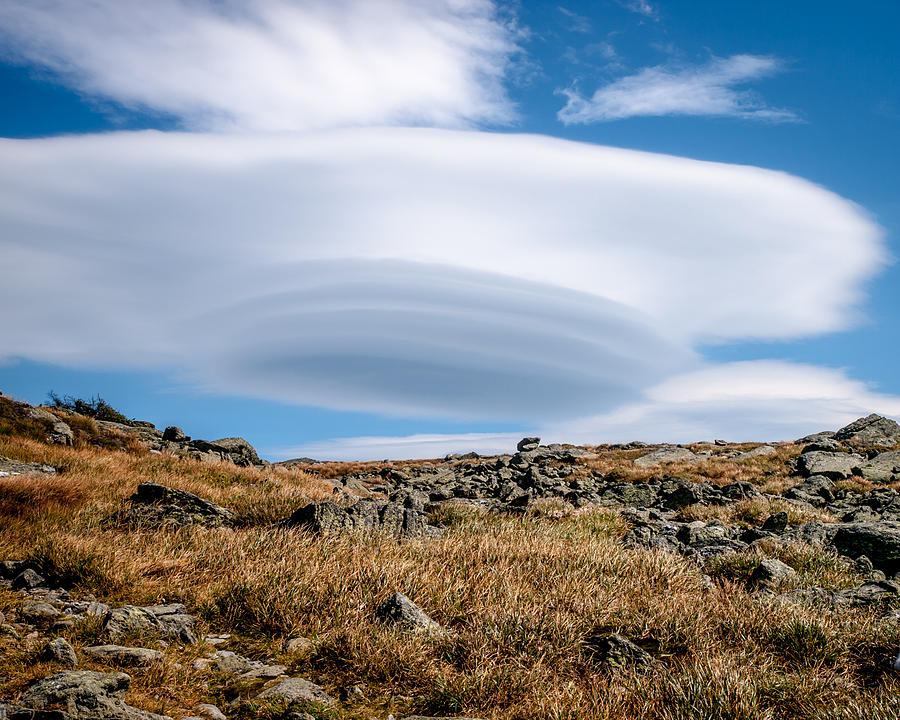 Lenticular Cloud Over Mount Washington Photograph